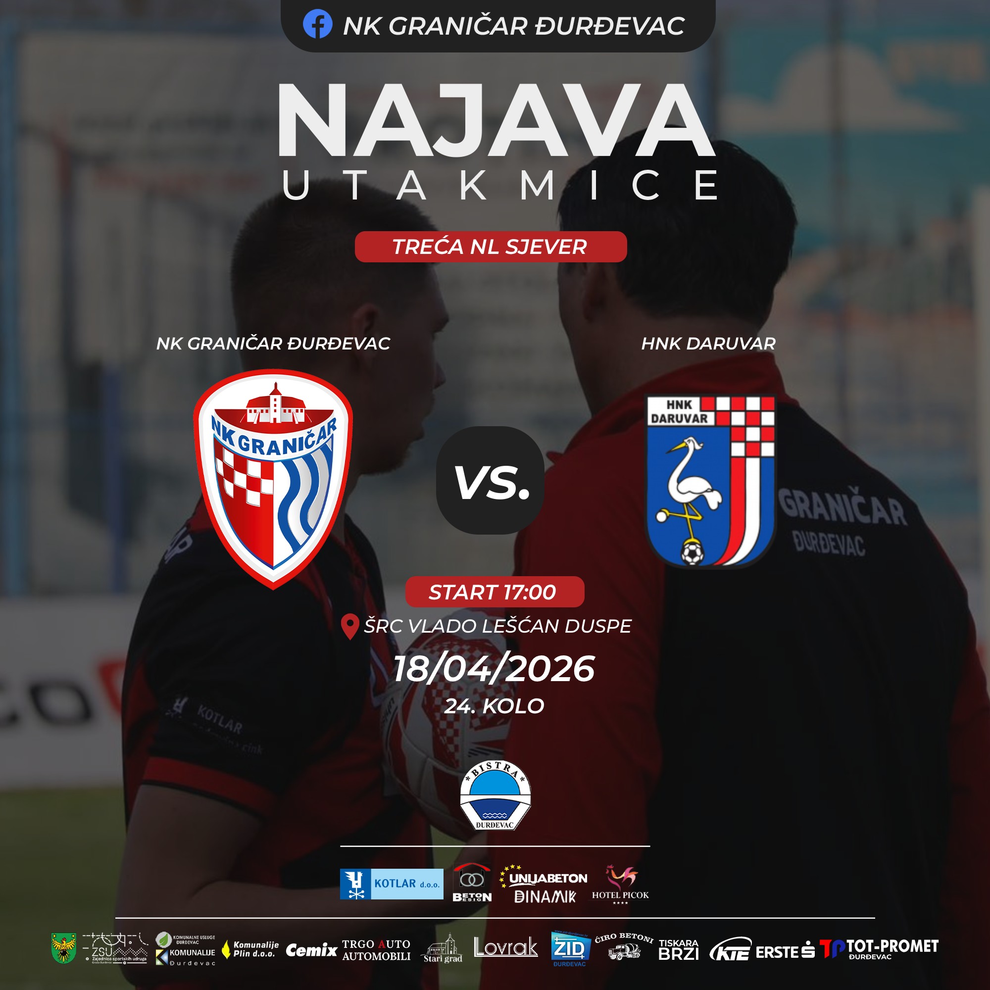 Najava utakmice - NK Daruvar